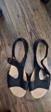 Pavers black sandals, worn