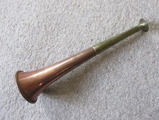 Vintage Brass & Copper Hunting Horn 9" with 2 5/8" Bell, Unbranded.