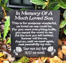 Personalised SON memorial