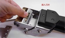 Black Handheld Skiver Cutting