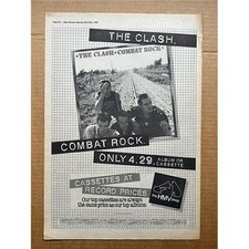 CLASH COMBAT ROCK (B) POSTER SIZED original PUNK music press advert from 1982 - 