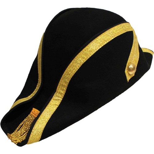 Wool felt bicorne military hat - military,