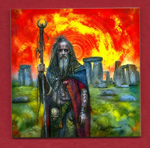 Pagan stonehenge druid - druid, ceramic