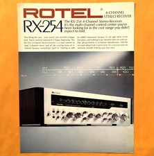 Original Vintage ROTEL RX-254 AM/FM 4-Channel (Quad) Receiver Brochure