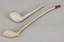 TWO CLAY PIPES - CHURCHWARDEN