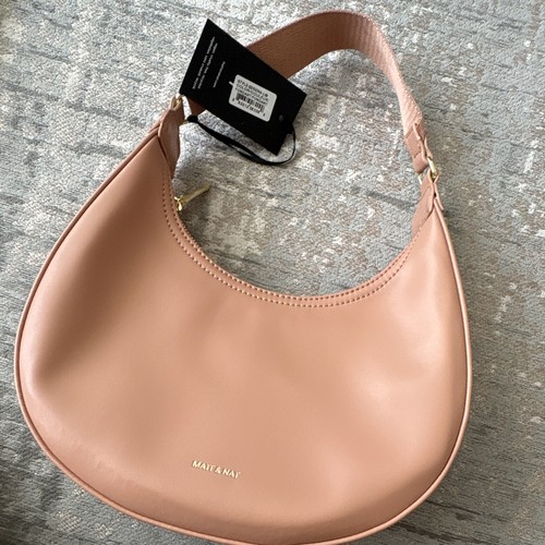 Matt nat coral faux leather - &,