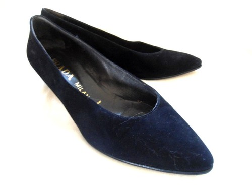 Prada black suede sparkley - black,