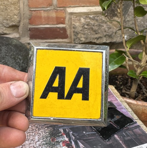 Vintage square car badge - vintage,