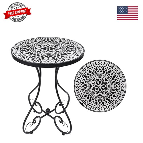 Outdoor side table mosaic - side,