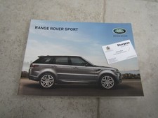 Range Rover Sport SDV6 306hp SDV6 hybrid SDV8 V8 SVR 550hp Sales Brochure 2014