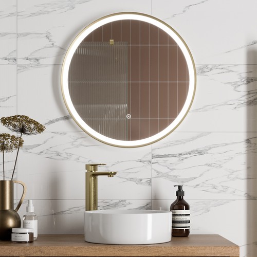 Round led mirror illuminated - round,