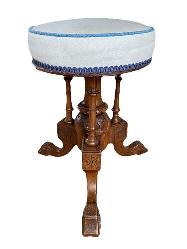 Antique piano stool - piano, adjustable