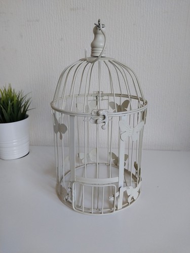 Bird cage cream decorative - bird,
