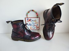 UK10 EU45 US11 Dr Martens 1460 8 hole acid rub off red england vintage boots