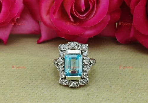 Emerald cut aquamarine antique - aquamarine,