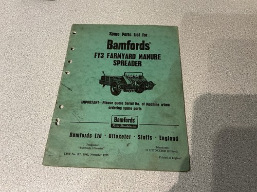 Bamfords manure spreader fy3 - spreader,