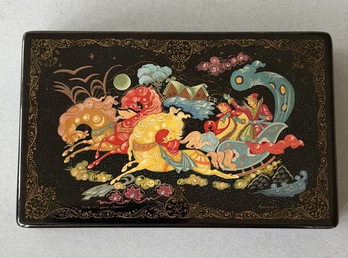 Vintage russian palekh hand - russian,