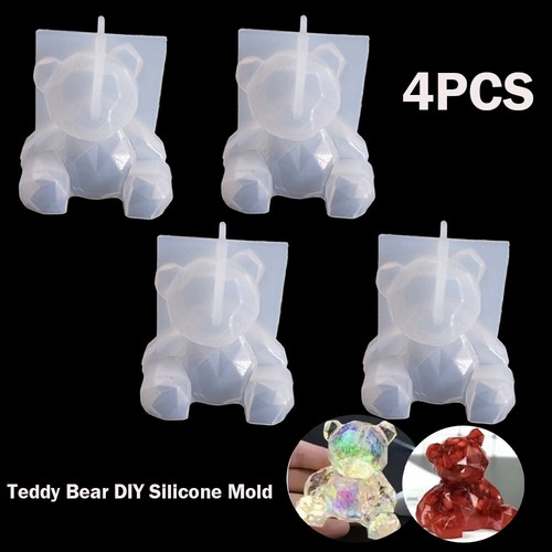 4pc teddy bear silicone mold - teddy,
