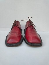 Bally Men's Shoes S 8 Flame Red Calf Plain Rosillo