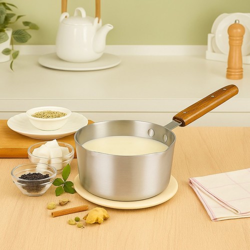 Aluminium milk pan induction - aluminium,