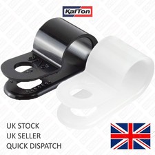 P Clips Black White Nylon