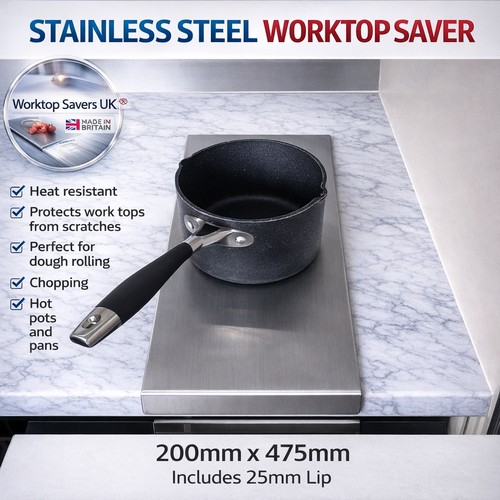 Stainless steel worktop saver - worktop,