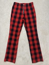 Punk style Red navy tartan