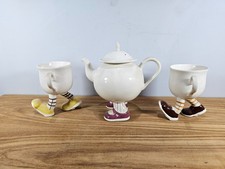 Carlton Ware Walking Ware Cups and Teapot Retro Vintage