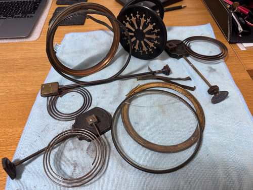 Antique french clock - french, parts