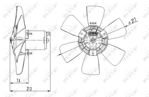 Radiator fan single 47391 - radiator,