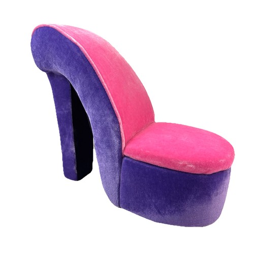 Pink velvet high heel - high, shoe