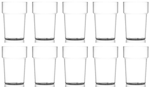 Plastic pint glasses - plastic, marked