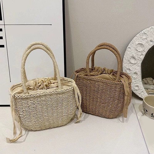 Retro wicker women handbag - women,
