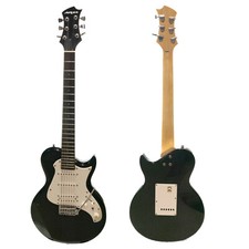 Aria Pro II PE F30Electric Guitar Slim Single Cut Style Black With Tremolo Y94 .