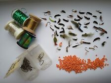 Fly Fishing Fly Tying Accessories materials Job Lot pre-owned used 50 flies