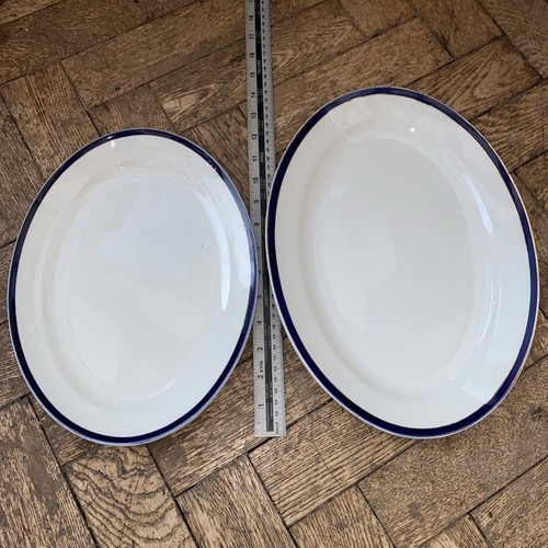 Pair oval meat platters - pair, of
