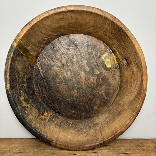 Vintage wooden dough - bowl,