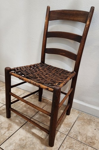Antique ladder back - side, chair
