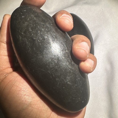Black shiva lingam stone - 4”,