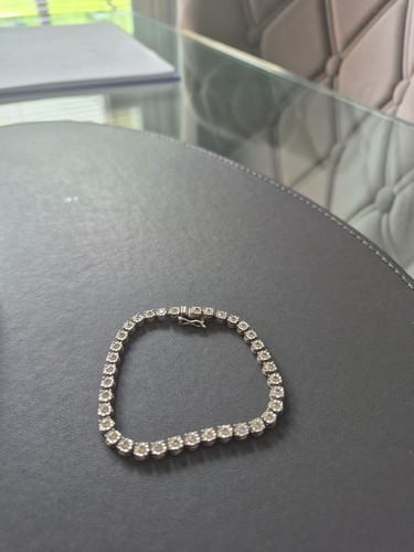 9ct white gold bracelet 2ct - 9ct,