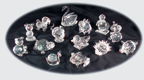 Set crystal glass - of, animals