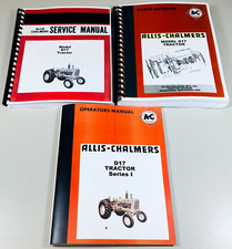 Allis Chalmers D-17 Series 1 One Tractor Service Parts Operators Manual Catalog
