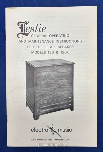 Original leslie speaker model - speaker,