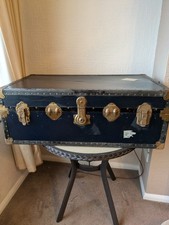 Vintage 1930s/1940s Wooden Travel Trunk