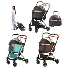 Pet Stroller Dog Cat Puppy Pram Pushchair Travel Cart Jogging Buggy Carrier Cart