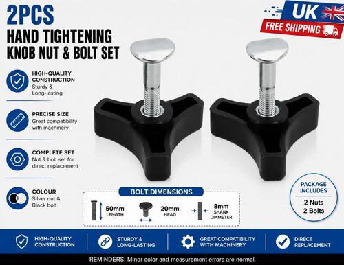 2pcs triangle handle knob nut - 2pcs,