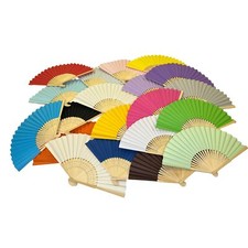 Paper Foldable Hand Held Bamboo Wooden Fan by Parev