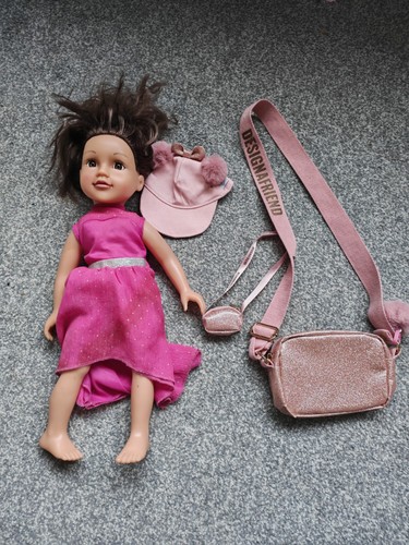 Designer friend doll with - with, hat