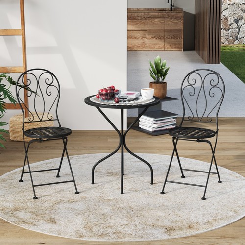 Mosaic bistro set ceramic - set,