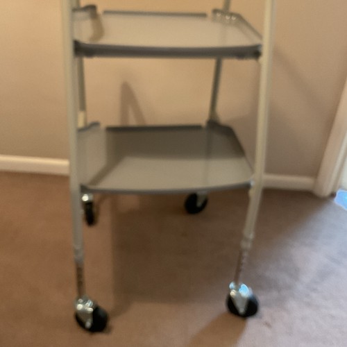 Grey metal drinks trolley - drinks,